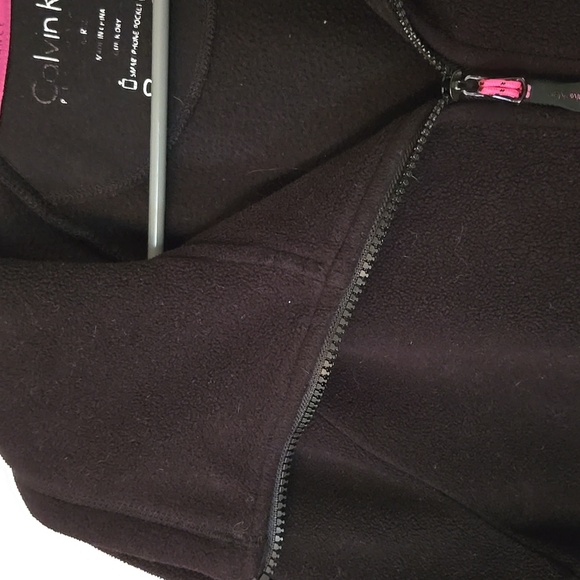 Calvin Klein Black Fleece Jacket Size Large - Picture 4 of 8